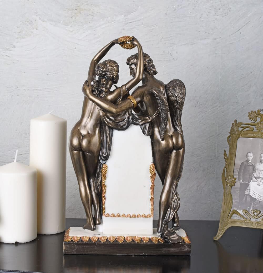 Historische Kaminuhr Empire Stil Amor & Psyche Allegorie IS080 Palazzo Exklusiv