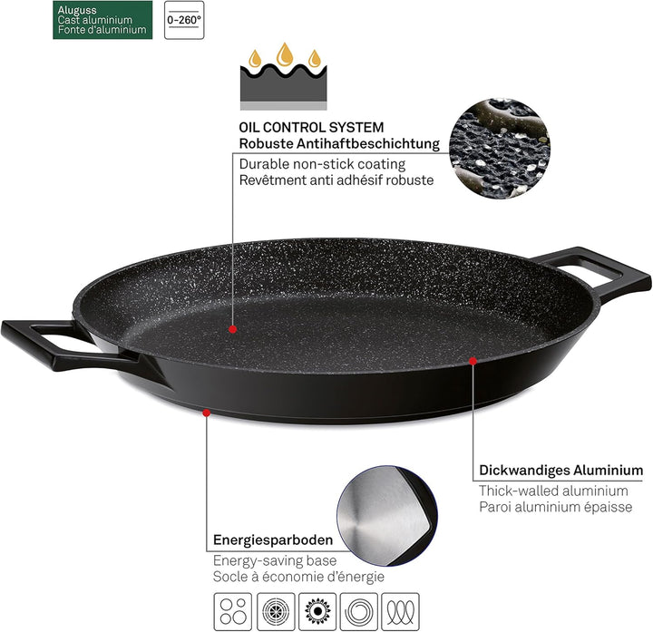kela Grill und Paellapfanne Stella Nova 36 cm Aluminium schwarz