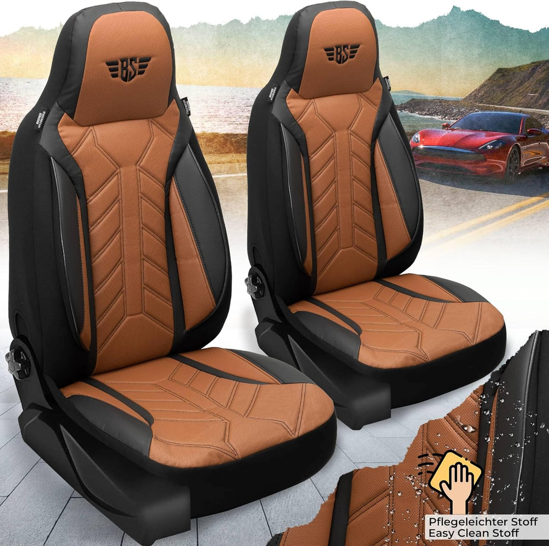 BREMER SITZBEZÜGE Mass Sitzbezüge Schonbezüge für Mercedes GLK X204 DPL511 DPL511 - Schwarz/Schokobr