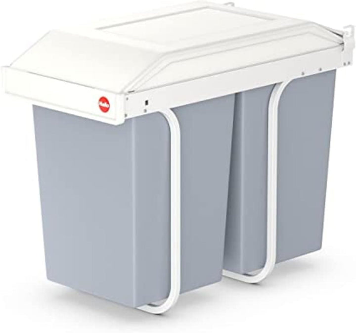 Hailo 3659-001 Multi-Box 2x15 Mülltrennungs-System S,, Weiss