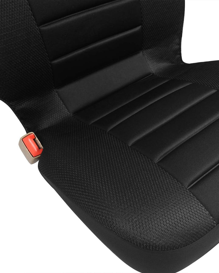 WOLTU 2er Sitzbezüge Auto Einzelsitzbezug universal Grösse, Komplettset, schwarz, schwarz