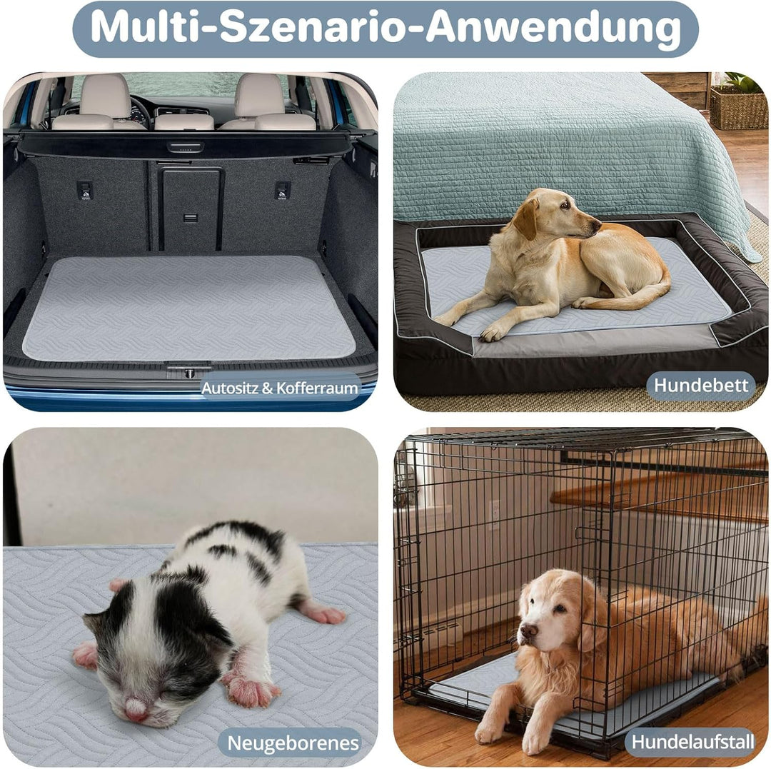 Haustier-Urinunterlage Waschbar Welpenunterlagen Matte für Hunde 2er Set Schnell Absorbierend Hausti