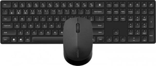 Rapoo Set Wireless Maus + Tastatur (Computermaus, Mouse, Keyboard, Wireless, Bluetooth, 1300 DPI, US