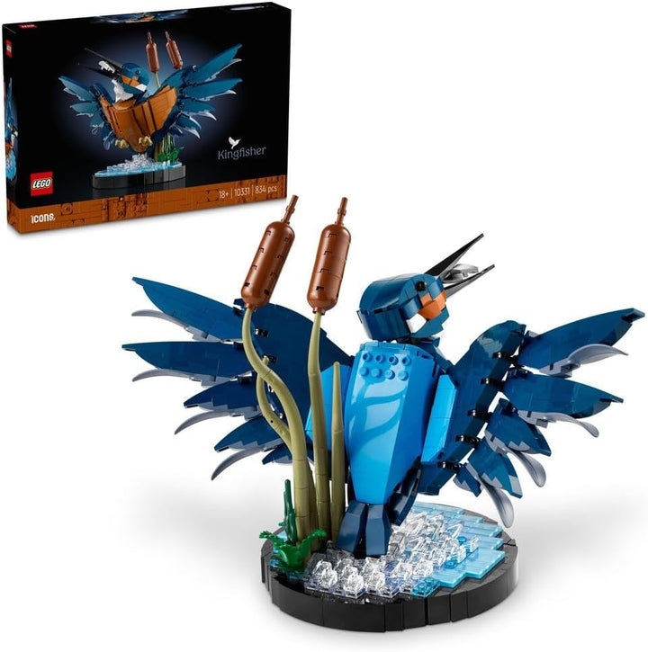 LEGO Icons Eisvogel Modellbausatz für Erwachsene, Vogel-Modell & Icons Orchidee, Künstliche Pflanzen