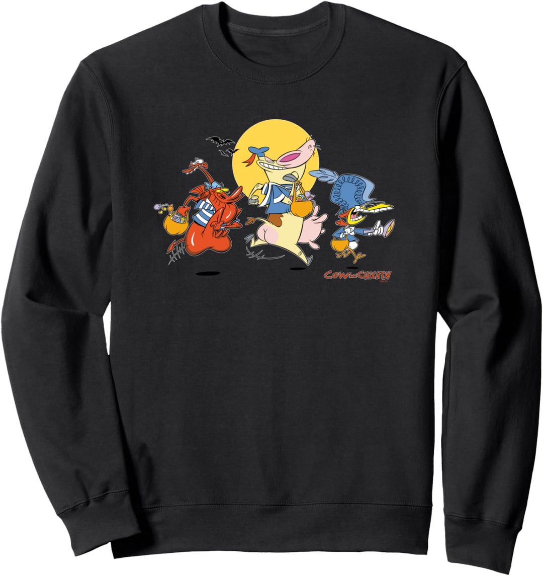 Cartoon Network Cow & Chicken Halloween Trick or Treating Sweatshirt