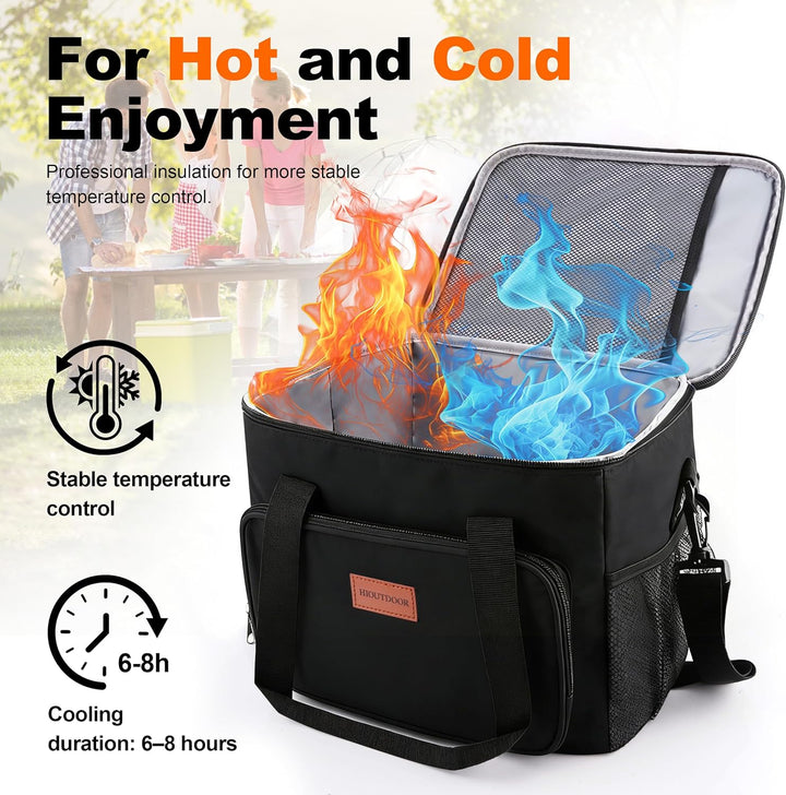 Isolierte Faltbare Kühltasche Lunchtasche wasserdichte Thermotasche Umhänge Tragetasche Für Herren D
