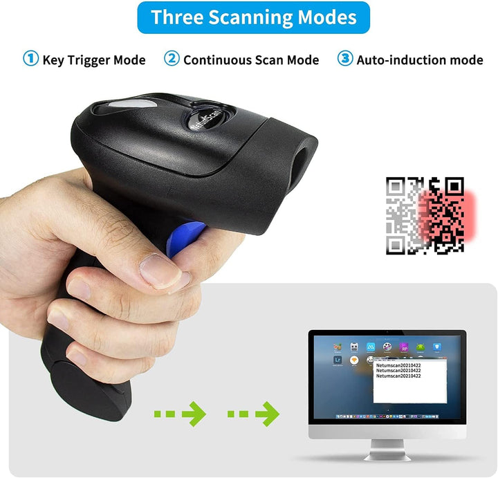 NetumScan 2D-Barcode Scanner - Tragbarer QR-Barcode-Leser/Bildwandler (PDF417, QR, Data Matrix) mit