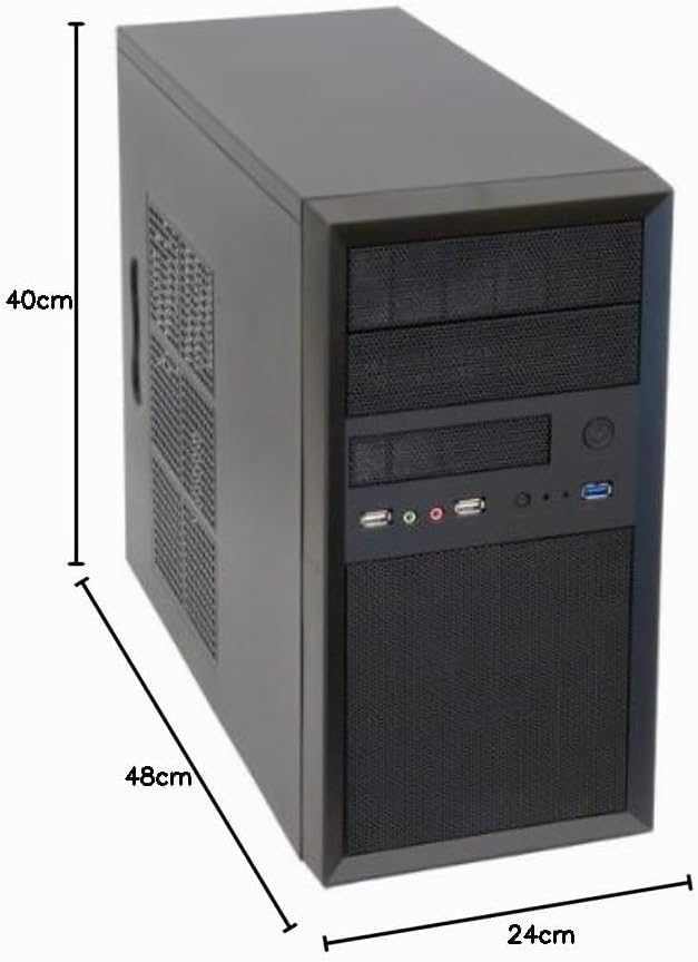 Chieftec CT-01B-OP iArena Mini Tower PC-Gehäuse (microATX), Schwarz