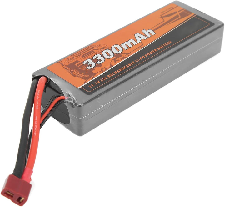 DEWIN RC Lipo Akku 11.1V 35C 3300mAH Lithium Polymer Akku mit T Buchse für ZD Racing 1/10 1/12 1/8 R