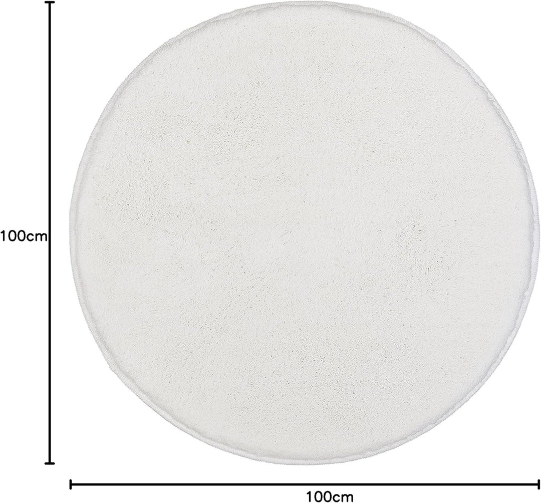 Kleine Wolke 5405115521 Badteppich / 100 cm, rund, polarweiss 100 cm (Rund), 100 cm (Rund)
