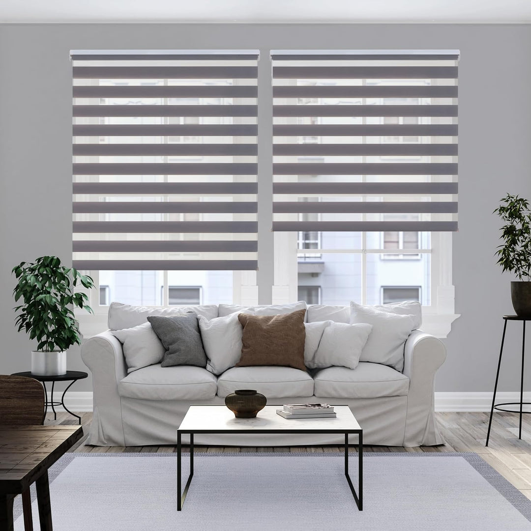 STORESDECO Doppelrollo, Duo Rollo für Fenster und Türen, Zebra Rollo Lichtdurchlässig und verdunkeln