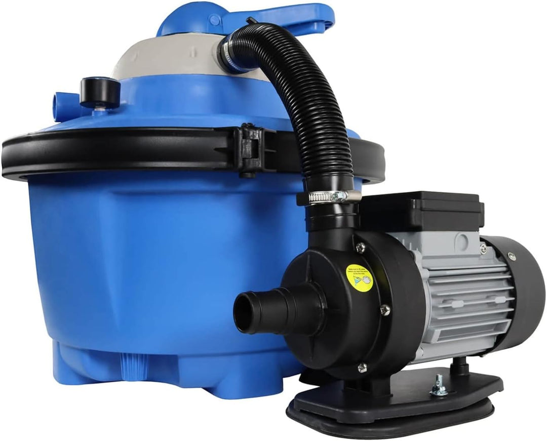 BASIC 6 Sandfilterpumpe | für Schwimmbäder bis 23.000 Liter | Inklusive Multi-Wegeventil und Druckme