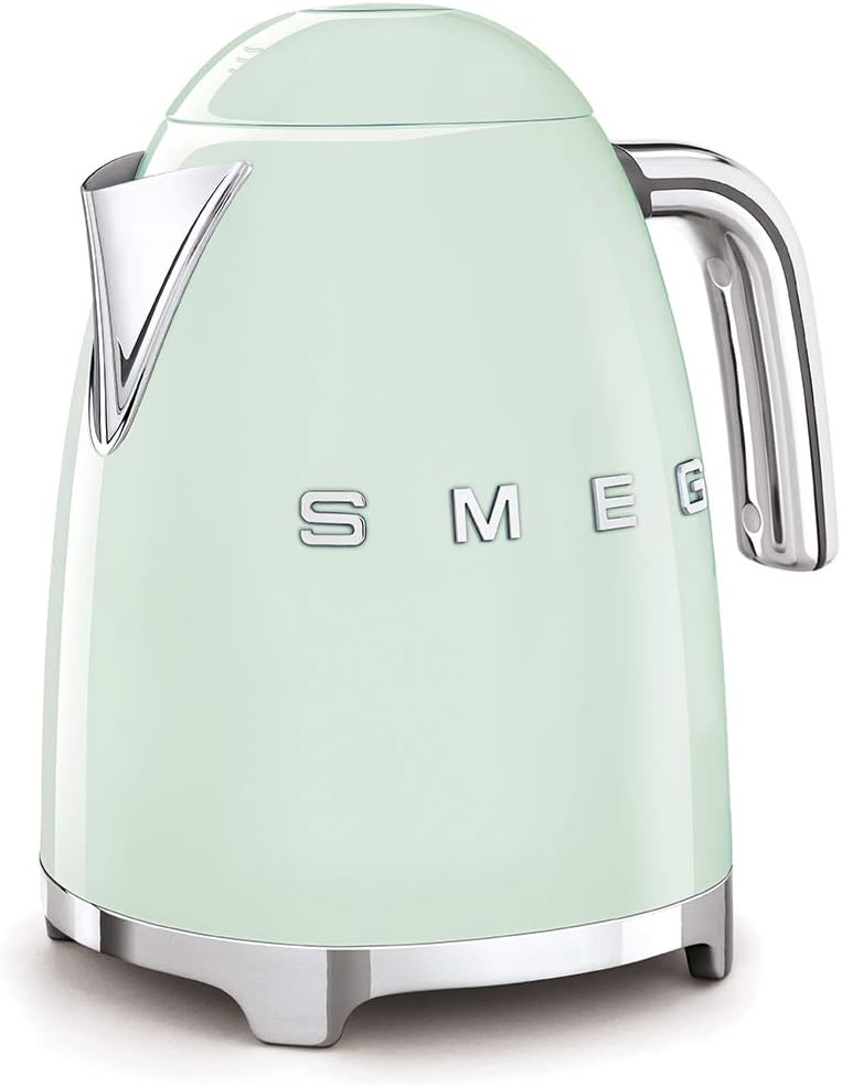 Smeg Elektrischer Wasserkocher KLF03PGEU, Chrom, Edelstahl, 1.7 liters, Pastellgrün 1.7 Liter Pastel