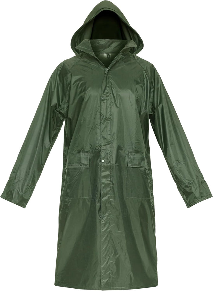 BWOLF POSEIDON Regenmantel Herren Regenmantel Wasserdichte Lange Regenjacke Outdoor Wiederverwendbar