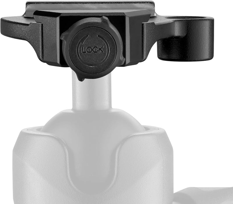 Manfrotto MSQ6T Traveler Top Lock Schnellwechseladapter - Arca-kompatible Plattenvorrichtung für Bef