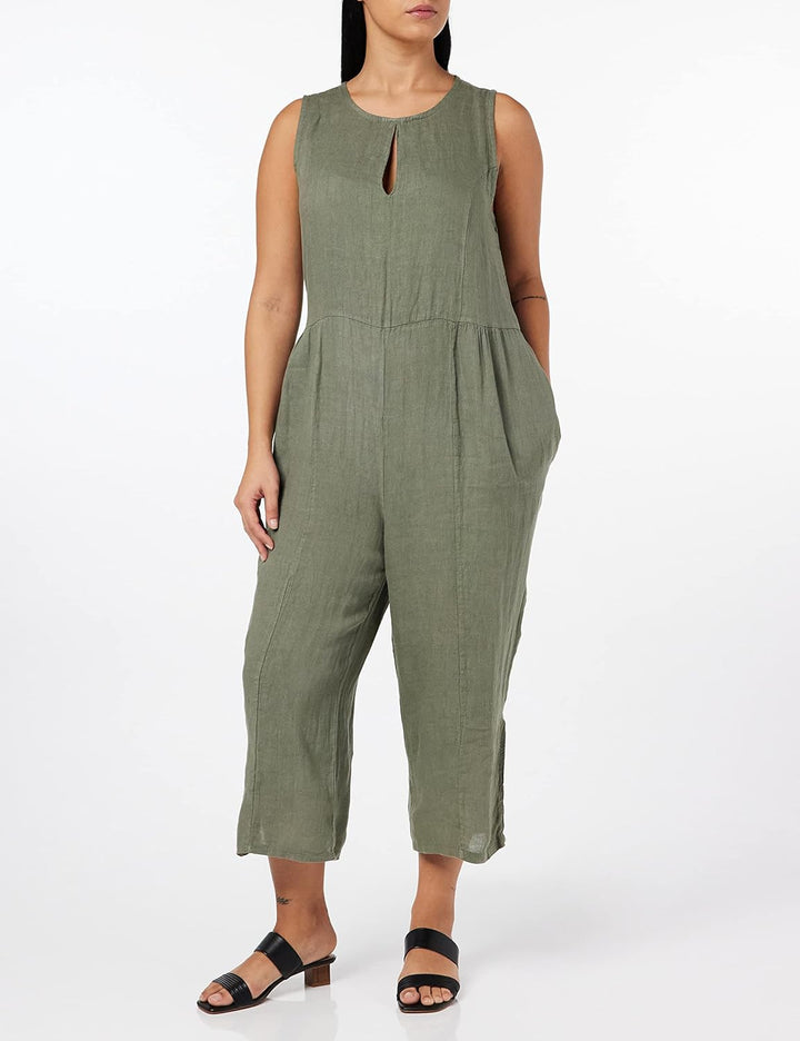 Le Jardin du Lin Damen Trlsc101275 Jumpsuit, Leichtes Khaki, 40 EU