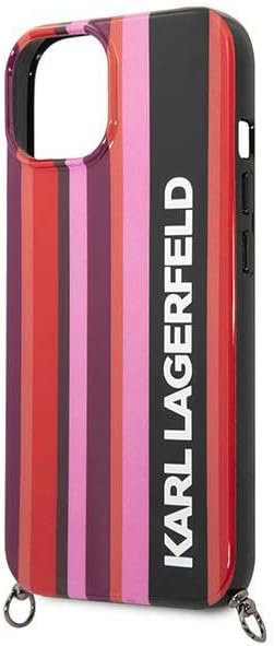 Karl Lagerfeld KLHCP14MSTSTP hülle für iPhone 14 Plus 6,7" hardcase rosa/pink Color Stripes Strap