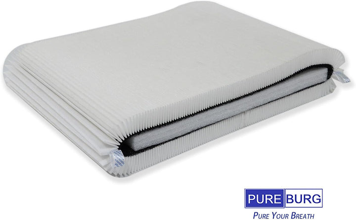 PUREBURG Ersatzfilter kompatibel mit BLUEAIR Blue Max 3450i Luftreinigern, 2er-Pack H13 HEPA Aktivko