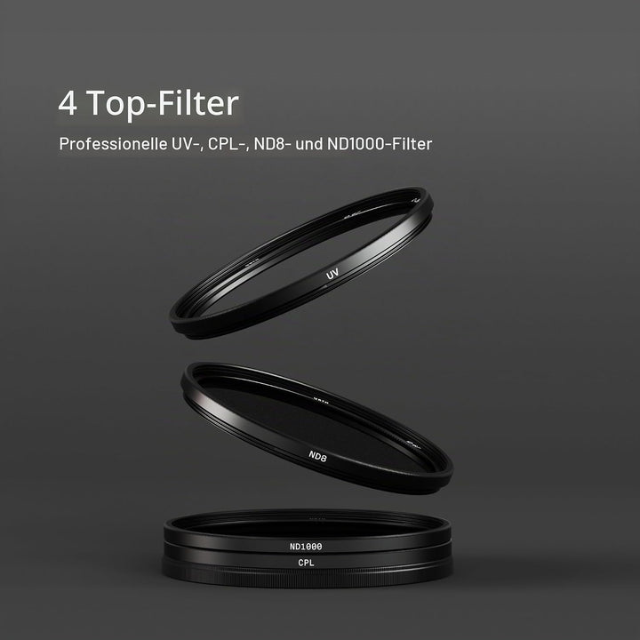 Urth 43 mm UV, Polfilter (CPL), ND8, ND1000 Filter Kit (Plus+) 43mm Reinschrauben, 43mm Reinschraube