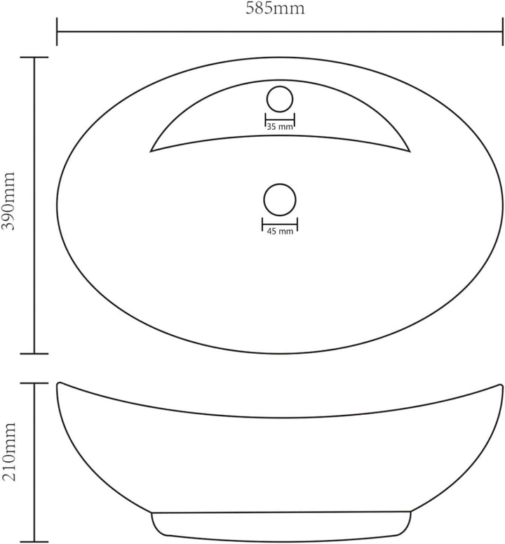 Tidyard Luxus Waschbecken Waschtisch Aufsatzwaschbecken Waschplatz Handwaschbecken Aufsatzwaschtisch