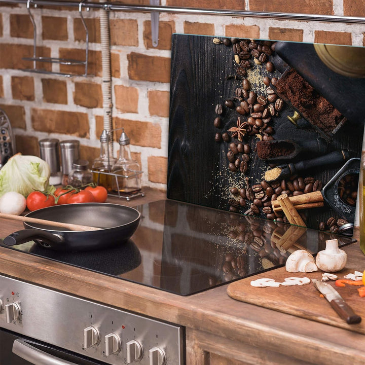 TMK | Herdabdeckplatte 60x52 Einteilig Glas Elektroherd Induktion Herdschutz Spritzschutz Glasplatte