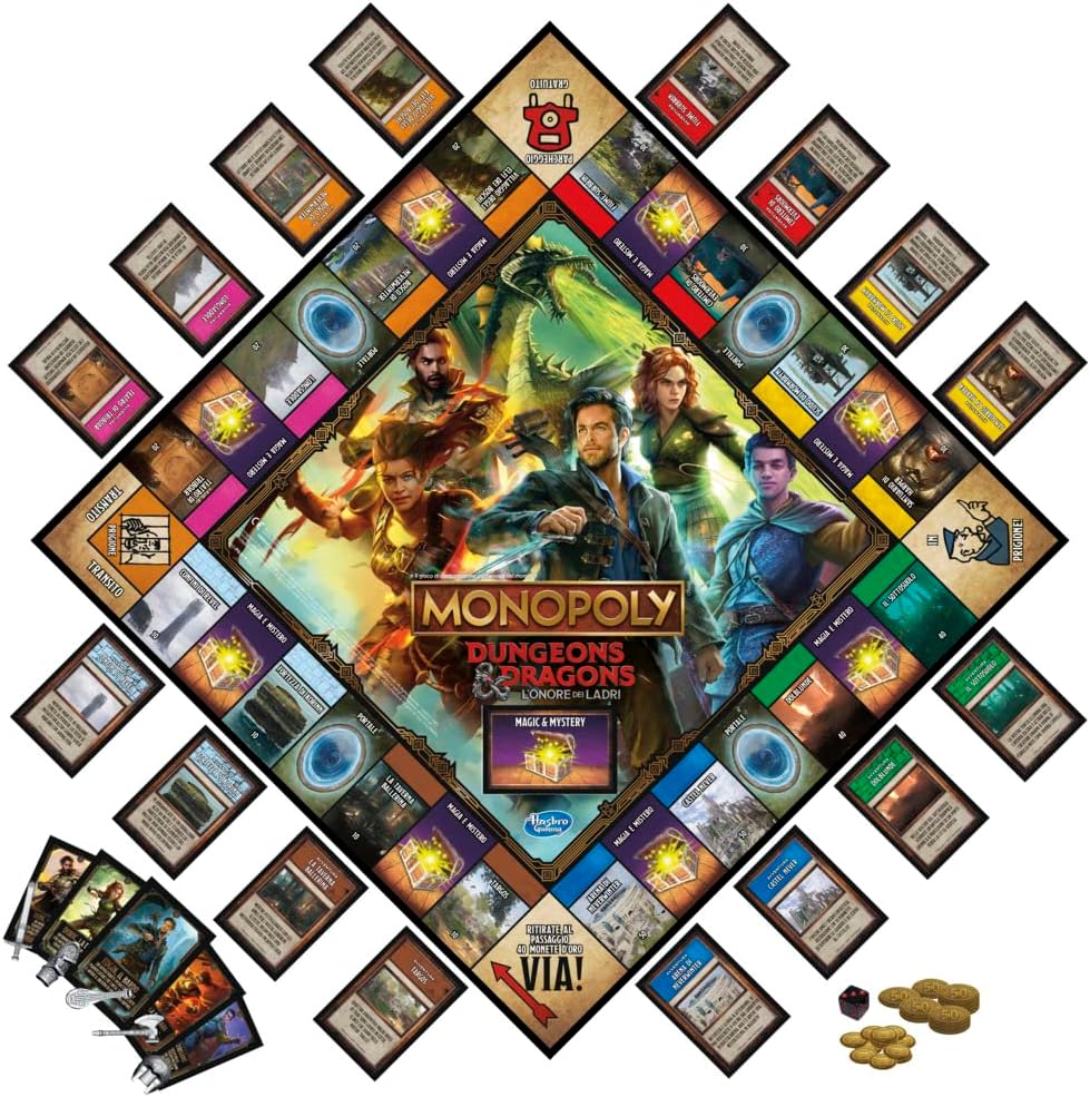Monopoly, Dungeons & Dragons: The Ehre der Dieves, Spiel für 2-5 Spieler, ab 8 Jahren