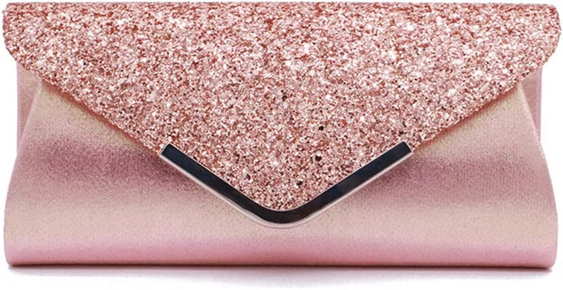 CORIOS Damen Clutch Tasche Envelope Abendtasche Pailletten Henkeltasche Glitzer Hochzeit Brautbörse