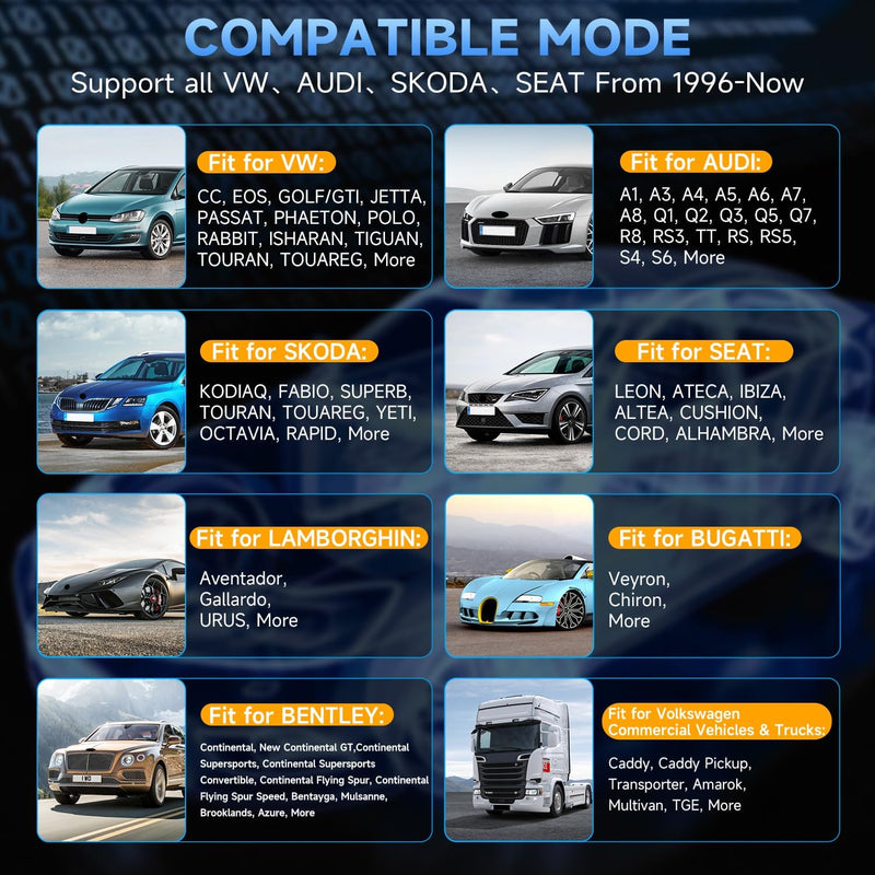 AUTOPHIX 7610 Elite Vollsysteme OBD2 Diagnosegerät Kompatibel mit VW Automotive Full Functions OBD2