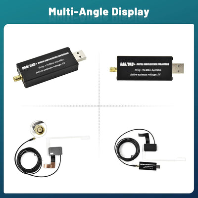 Hikity DAB Adapter für Android Autoradio DAB+ Radio Antenne Digitale USB 2.0 Dongle DAB Empfänger Ad