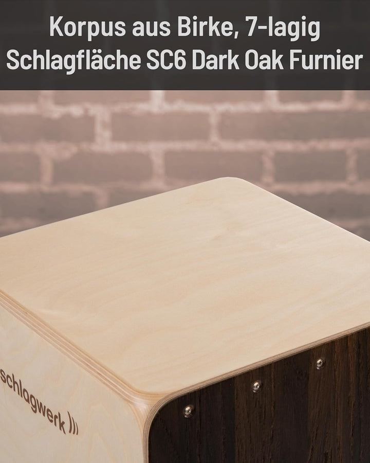 Schlagwerk Cajon 2 in One CP 408 (Dark Oak) Dunkle Eiche, Dunkle Eiche