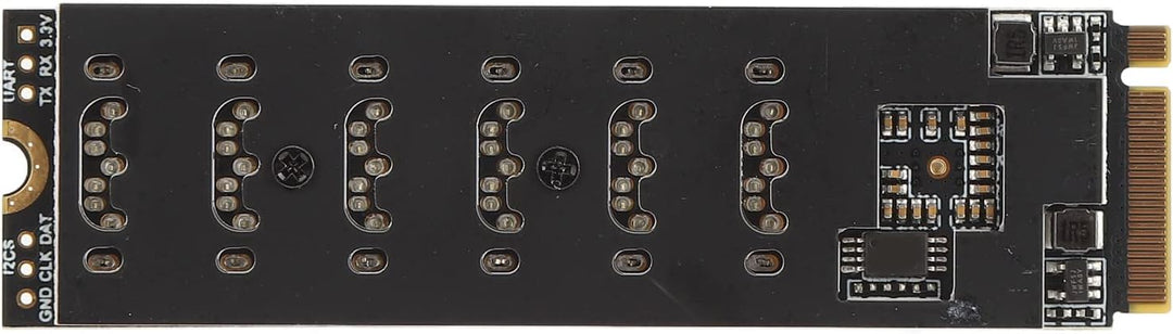 Elprico M.2 SATA3.0-Adapterkarte High Speed ASM1166 PCIE-Erweiterung mit Smart Indicator