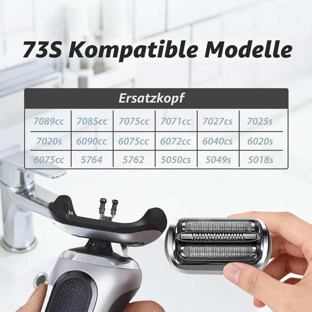 73S Ersatz Rasierkopf Kompatibel mit Braun Series 7 elektrischer Rasierkopf, kompatibel mit 7020s, 7