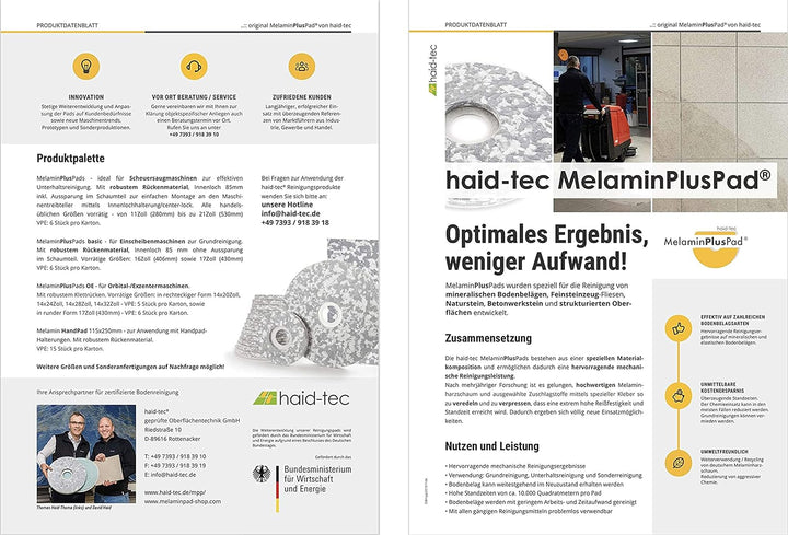 haid-tec Set 2x MPP + 2x PPP für Numatic NUC244NX, 2x Melamin Plus Pad, 2x PolyPlusPad