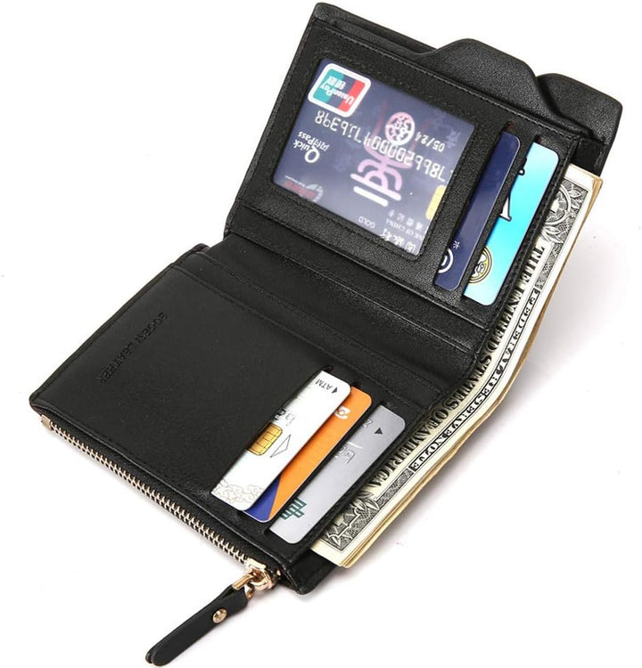 Agolaty Herren Cartera Hombre Negra Brieftasche, schwarz, Large