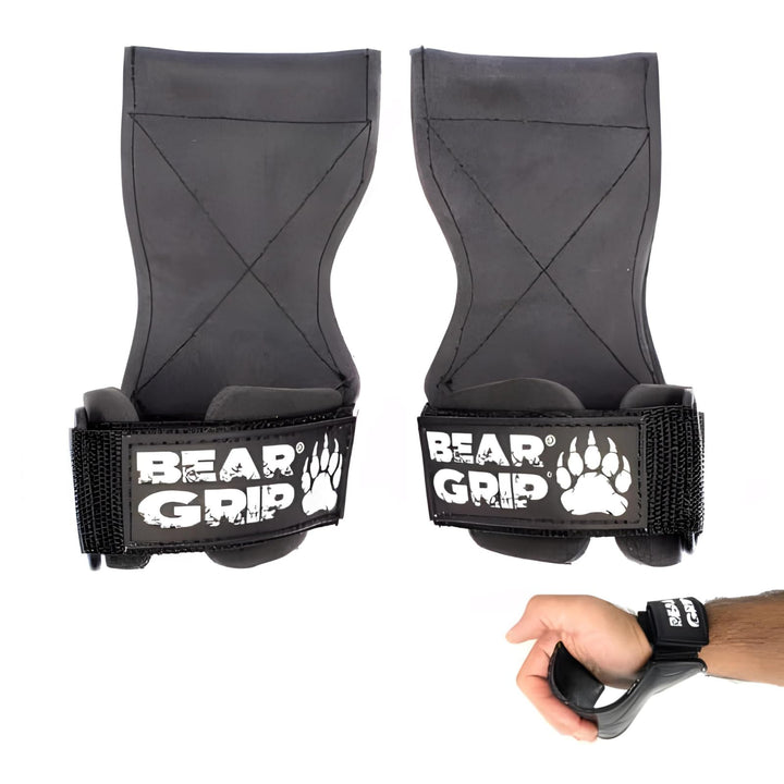 BEAR GRIP Multi-Grip-Riemen/Haken, hochwertige strapazierfähige Gewichthebergurte/Handschuhe. Kleine