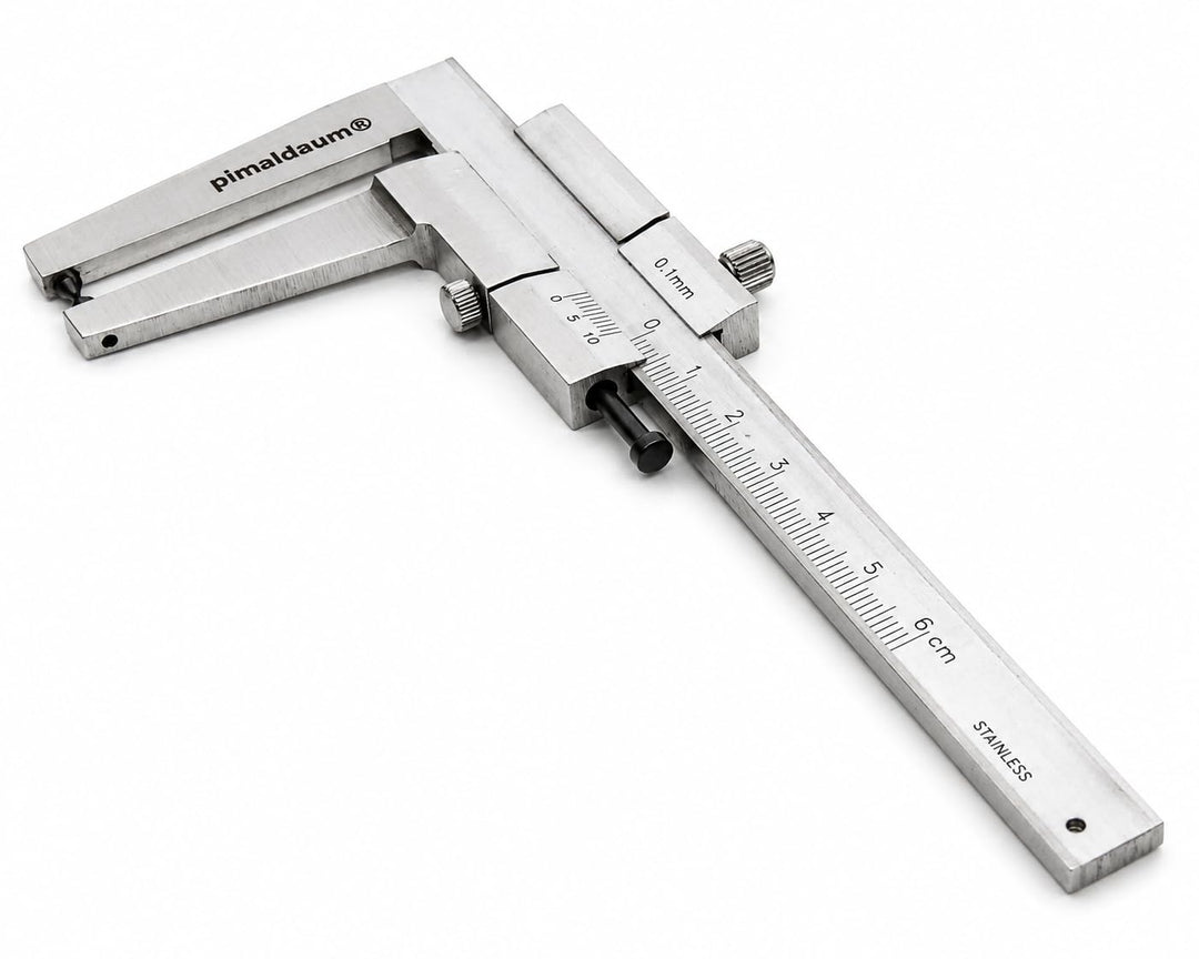 PIMALDAUM® Scheibenbremsen-Messschieber 0-60 mm Messgenauigkeit Nonius 0,05 mm, gem. nach DIN 862, E