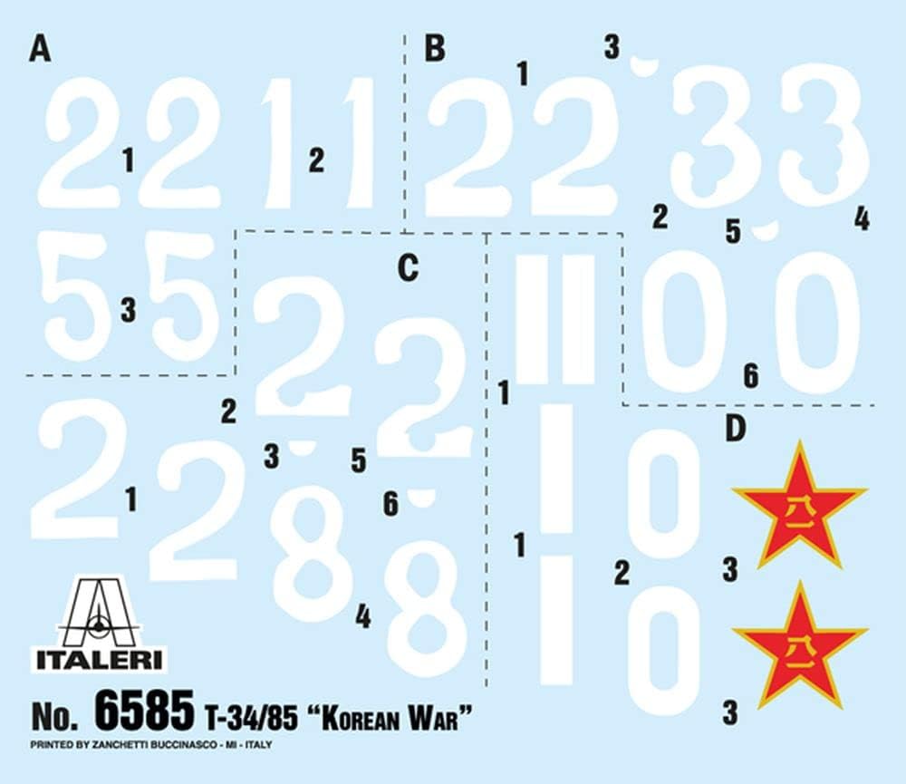 Italeri 6585S 1:35 T-34/85 - Bausatz, Standmodellbau, Basteln, Hobby, Kleben, Plastikbausatz, detail