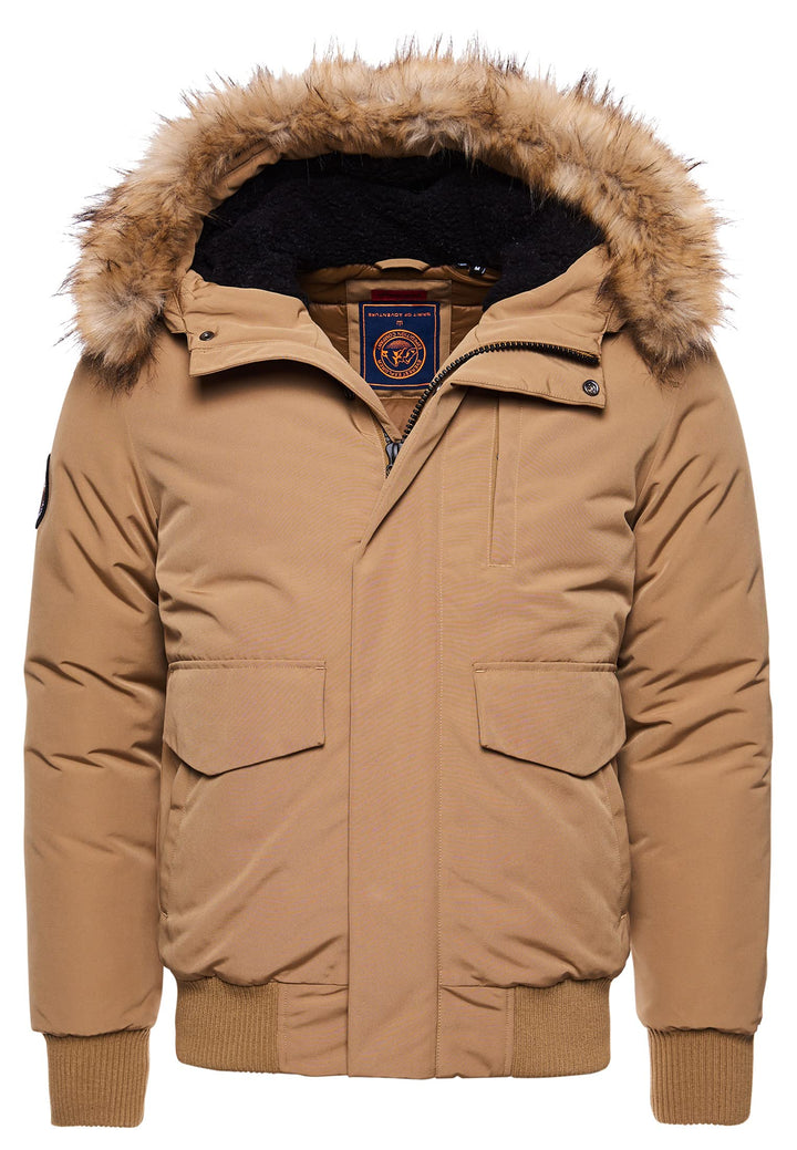 Superdry Herren Everest Bomberjacke S Kamel, S Kamel