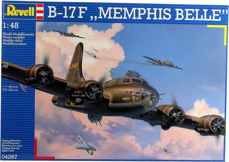 Revell Revell_04297 Modellbausatz Flugzeug 0.075 - B-17F Memphis Belle im Massstab 1:48, Level 5, or