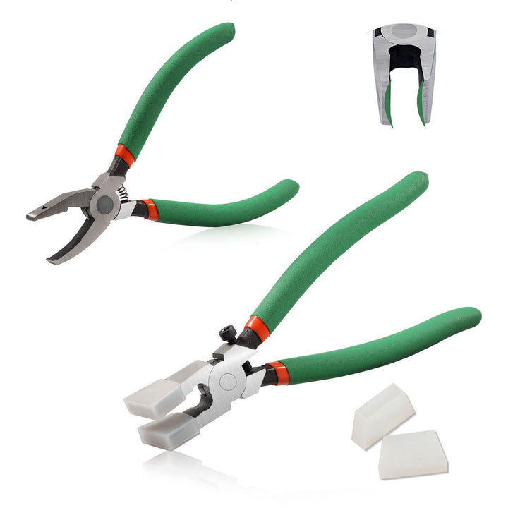 SPEEDWOX Glaslaufzange 2er Set mit 2 Paar Gummispitzen für Glasmalerei- und Mosaikarbeiten Running&G