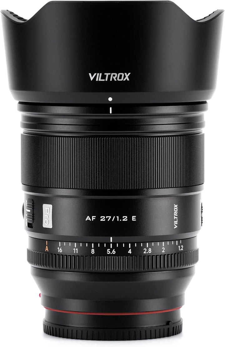VILTROX 27 mm F1.2 E Objektiv, 27 mm f/1.2 APS-C Prime Objektiv für Sony E-Mount, F1.2 Objektiv mit