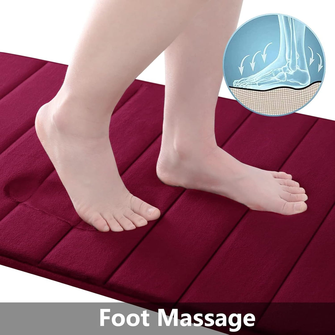Homaxy Memory Foam Badezimmer Badeteppiche Saugfähige Rutschfester Badvorleger Waschbar Badematte -