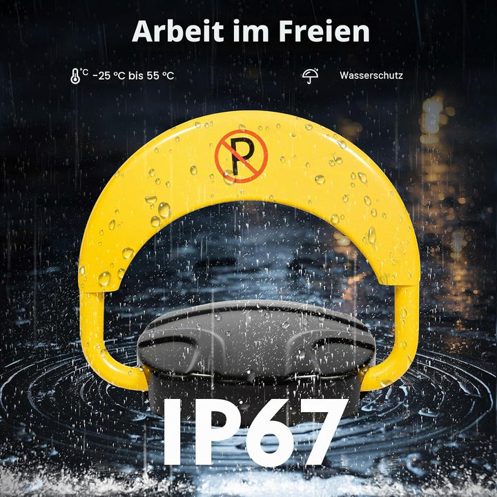 MINRS Parkplatzsperre, Parksperre Klappbar mit Fernbedienung Elektronische Private Sperre Parkplatz