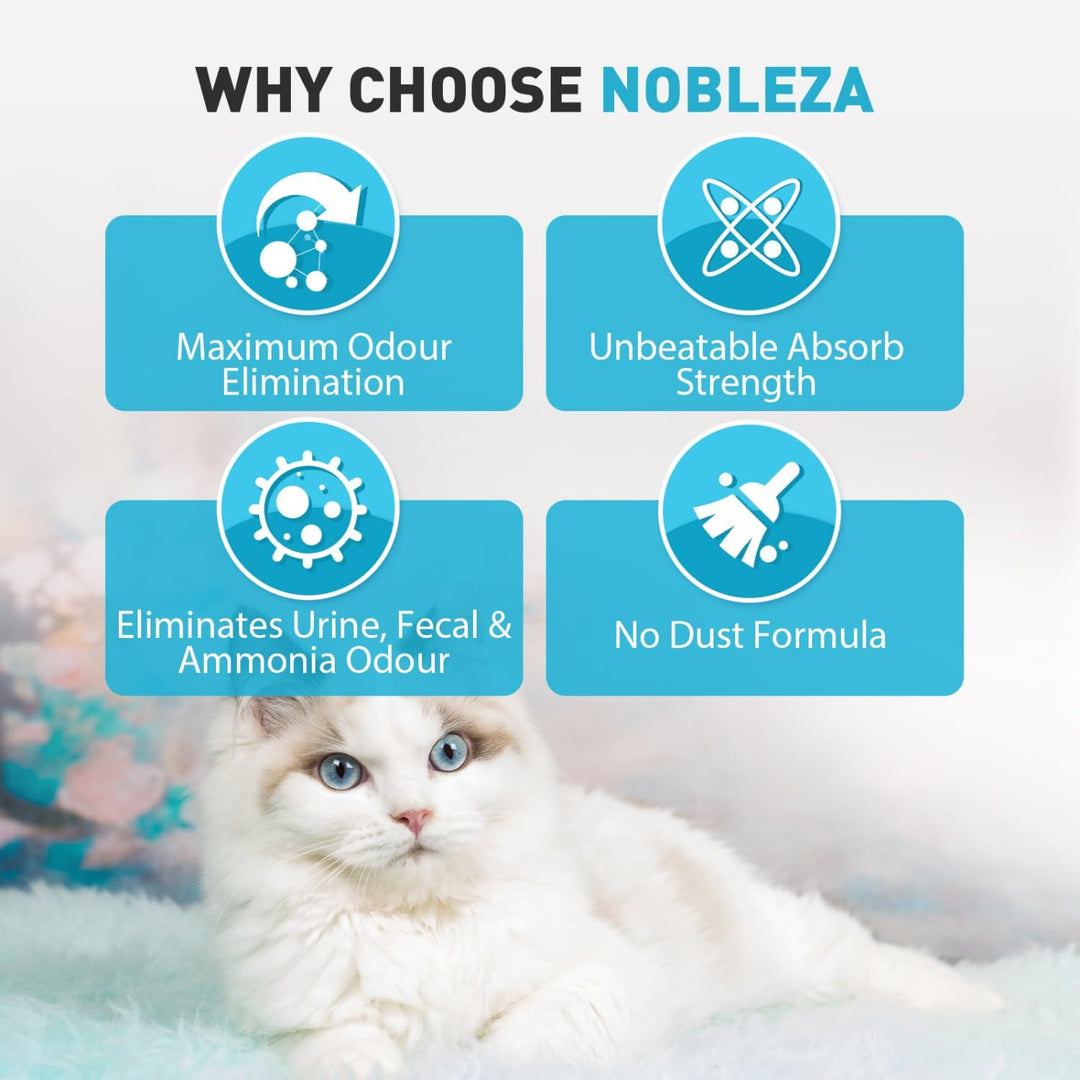Nobleza Silikat Kristalle Katzenstreu 4 X 3.8L - Hochwertige, Staub, Zitronengeschmack- und klumpenf