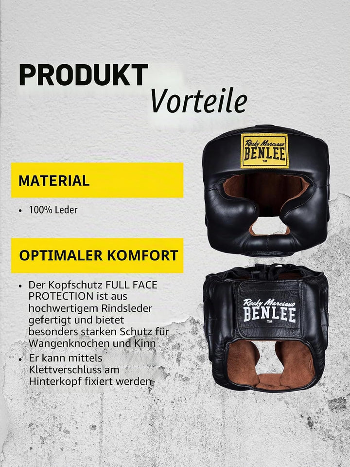 BENLEE Kopfschutz aus Leder Full FACE Protection S/M, S/M