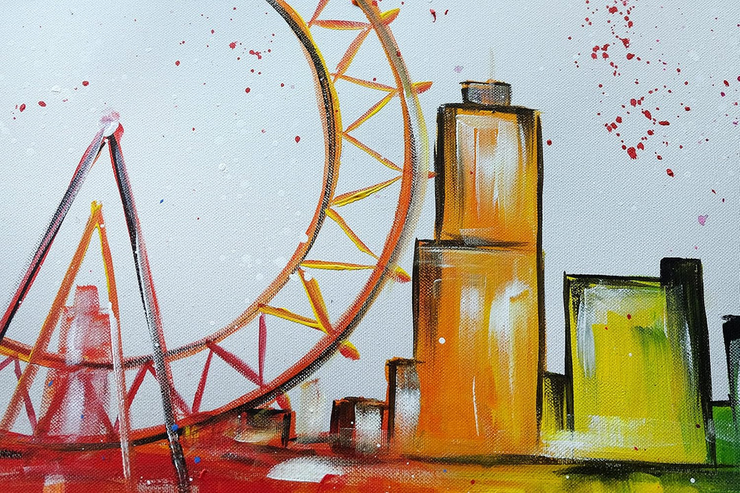 Monica Mirafiori I 100% HANDGEMALT I Gemälde London I 100x50cm | Gemälde Handgemalt | Acrylgemälde |