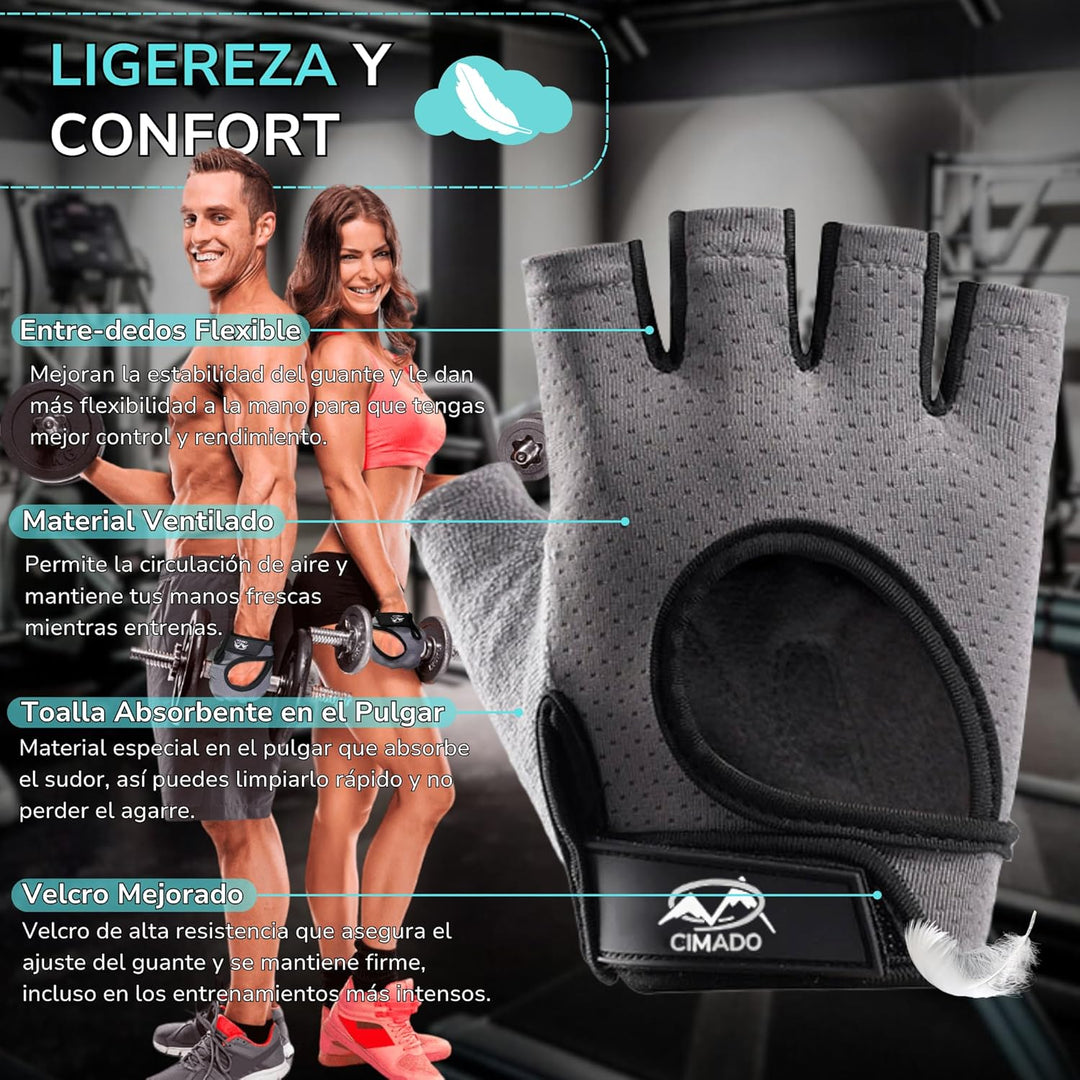 Fitnesshandschuhe | Crossfit-Handschuhe für Damen und Herren, atmungsaktiv, rutschfest und gepolster
