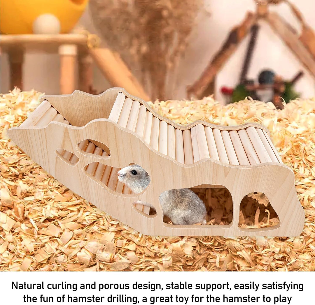 BYZESTY Hamster Haus, Hamster Haus aus Holz, Hamster Tunnel, Hamsterhaus Hamster Versteck, Watchbox
