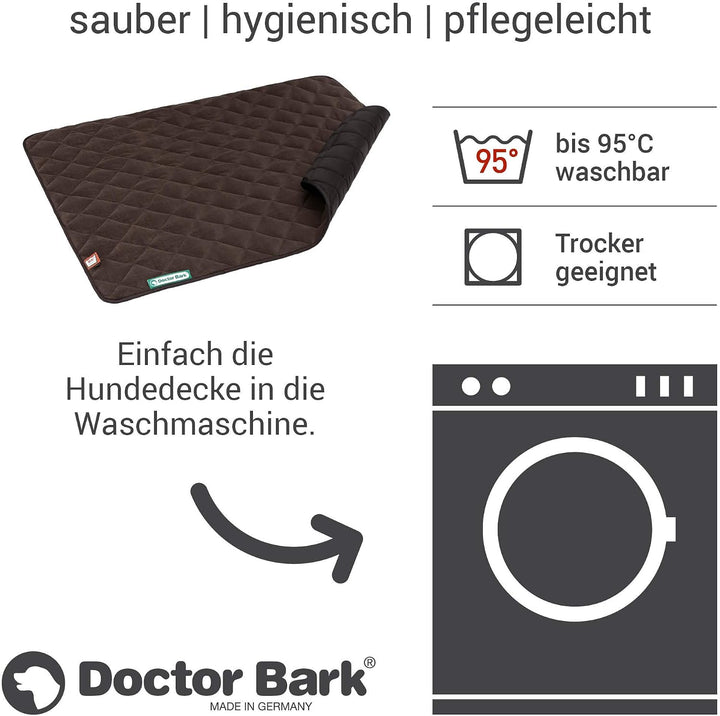 Doctor Bark Hundedecke Fleece Wendedecke - Flauschige, robuste Hundematte für grössere Hunde. waschb