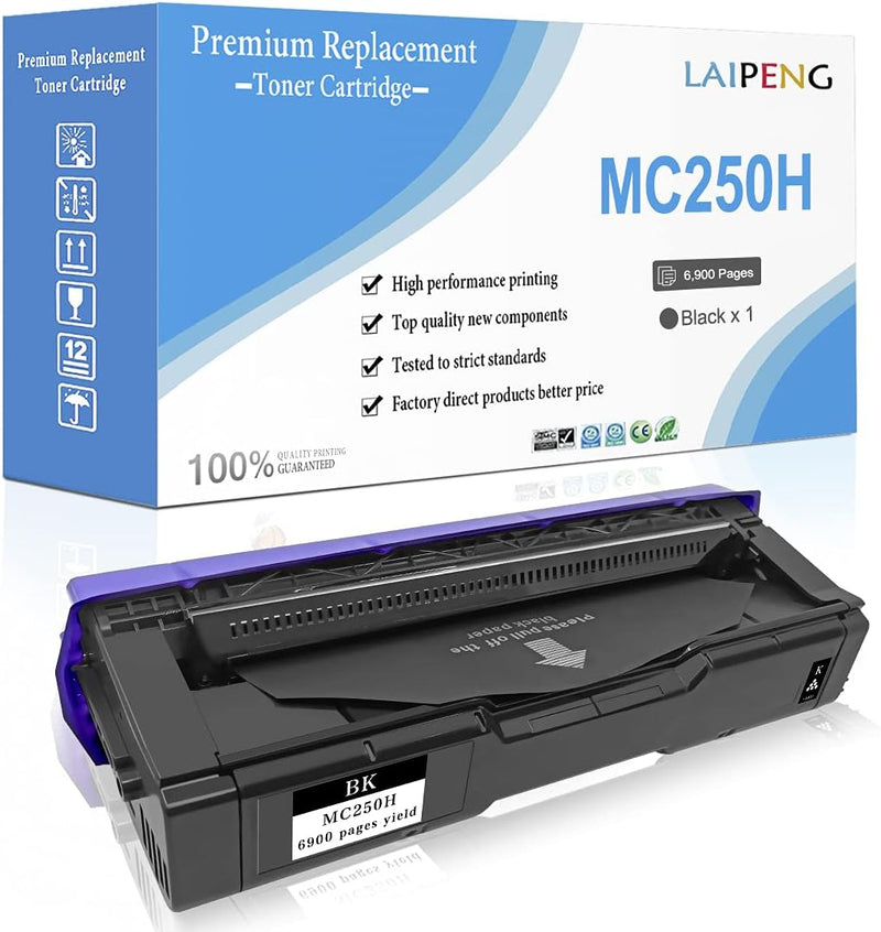 LAIPENG Kompatibler M C250H Tonerkartusche für Ricoh M C250FWB P C301W Drucker 6900 Seiten 408336 (1